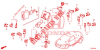 SENSOR ESTACIONAMENTO  para Honda CIVIC DIESEL 1.6 EX 5 portas 6 velocidades manuais 2013