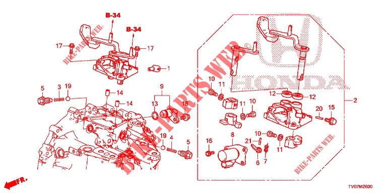 ALAVANCA MUDANCAS (DIESEL) (1.6L) para Honda CIVIC DIESEL 1.6 S 5 portas 6 velocidades manuais 2013