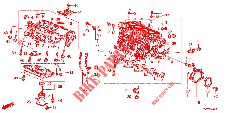 BLOCO CILINDROS/CARTER OLEO (DIESEL) (1.6L) para Honda CIVIC DIESEL 1.6 S 5 portas 6 velocidades manuais 2013