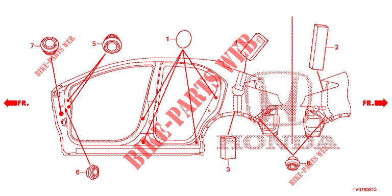 OLHAL (LATERAL) para Honda CIVIC DIESEL 1.6 S 5 portas 6 velocidades manuais 2013