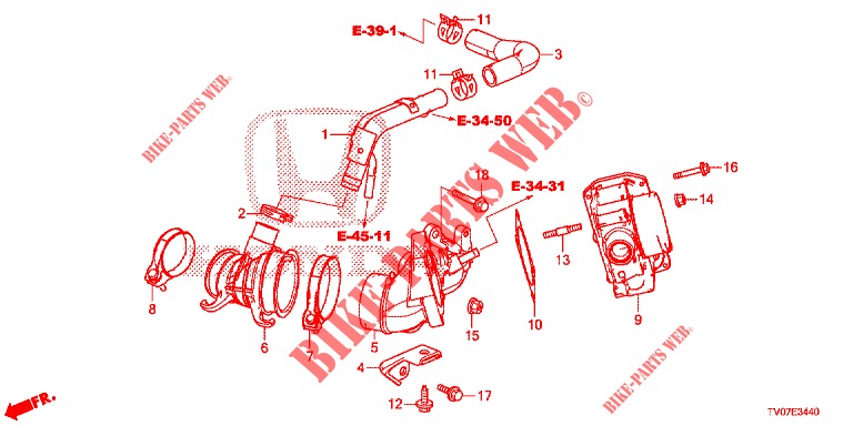 PRESSÃO DE ENTRADA DA VÁLVULA DE CONTROLO (DIESEL) (1.6L) para Honda CIVIC DIESEL 1.6 S 5 portas 6 velocidades manuais 2013