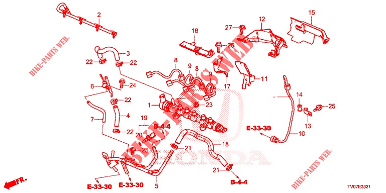 TRILHO DE COMBUSTIVEL/BOMBA DE ALTA PRESSAO (DIESEL) (1.6L) para Honda CIVIC DIESEL 1.6 SE 5 portas 6 velocidades manuais 2013