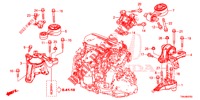 APOIOS MOTOR (DIESEL) (2) (MT) para Honda CR-V DIESEL 1.6 EXCLUSIVE NAVI 4WD 5 portas 6 velocidades manuais 2017