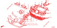 GRELHA FRENTE/MOLDURA  para Honda CR-V DIESEL 1.6 EXCLUSIVE NAVI 4WD 5 portas 6 velocidades manuais 2017