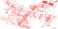 GUARNICAO INSTRUMENTOS (COTE DE PASSAGER) (RH) para Honda CIVIC 1.8 EX 5 portas automática de 5 velocidades 2013
