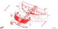 GRELHA FRENTE/MOLDURA  para Honda CIVIC 1.8 EX 5 portas automática de 5 velocidades 2015