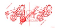 CORREIA DO ALTERNADOR (1.8L) para Honda CIVIC 1.8 ES 5 portas 6 velocidades manuais 2013