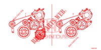 CORREIA DO ALTERNADOR (1.8L) para Honda CIVIC 1.8 SE 5 portas 6 velocidades manuais 2013