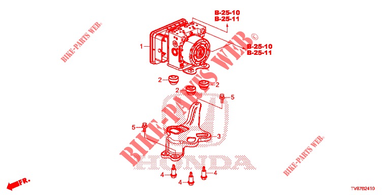 MODULADOR VSA(D.)('00 )  para Honda CIVIC TYPE R 5 portas 6 velocidades manuais 2016