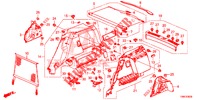 FORRO LAT. PORTA MALAS  para Honda CIVIC TOURER 1.8 EX 5 portas 6 velocidades manuais 2016