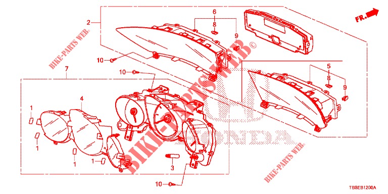 VELOCIMETRO  para Honda CIVIC TOURER 1.8 EXGT 5 portas 6 velocidades manuais 2016