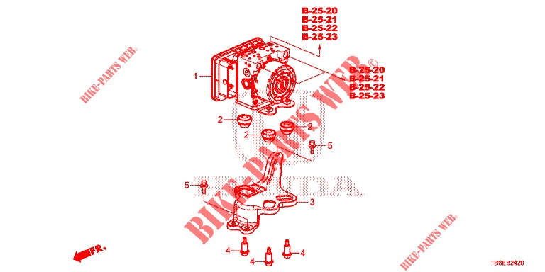 MODULADOR VSA(D.)('00 )  para Honda CIVIC TOURER DIESEL 1.6 SE 5 portas 6 velocidades manuais 2015